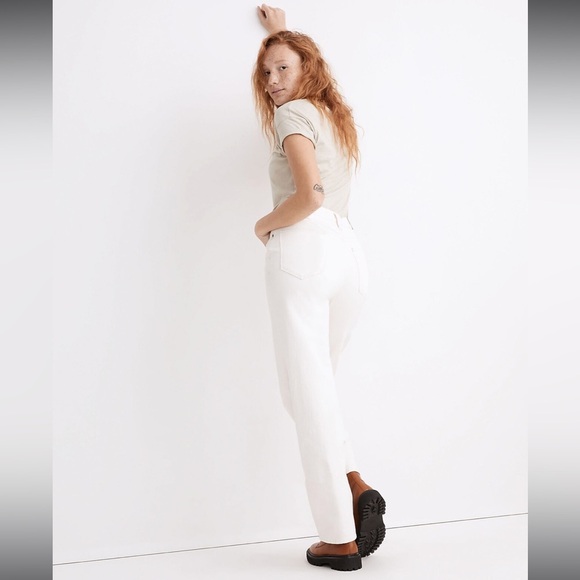 Madewell‎ Baggy Straight Jeans in Vintage Canvas Wash Sz 25 cream color - Picture 7 of 13